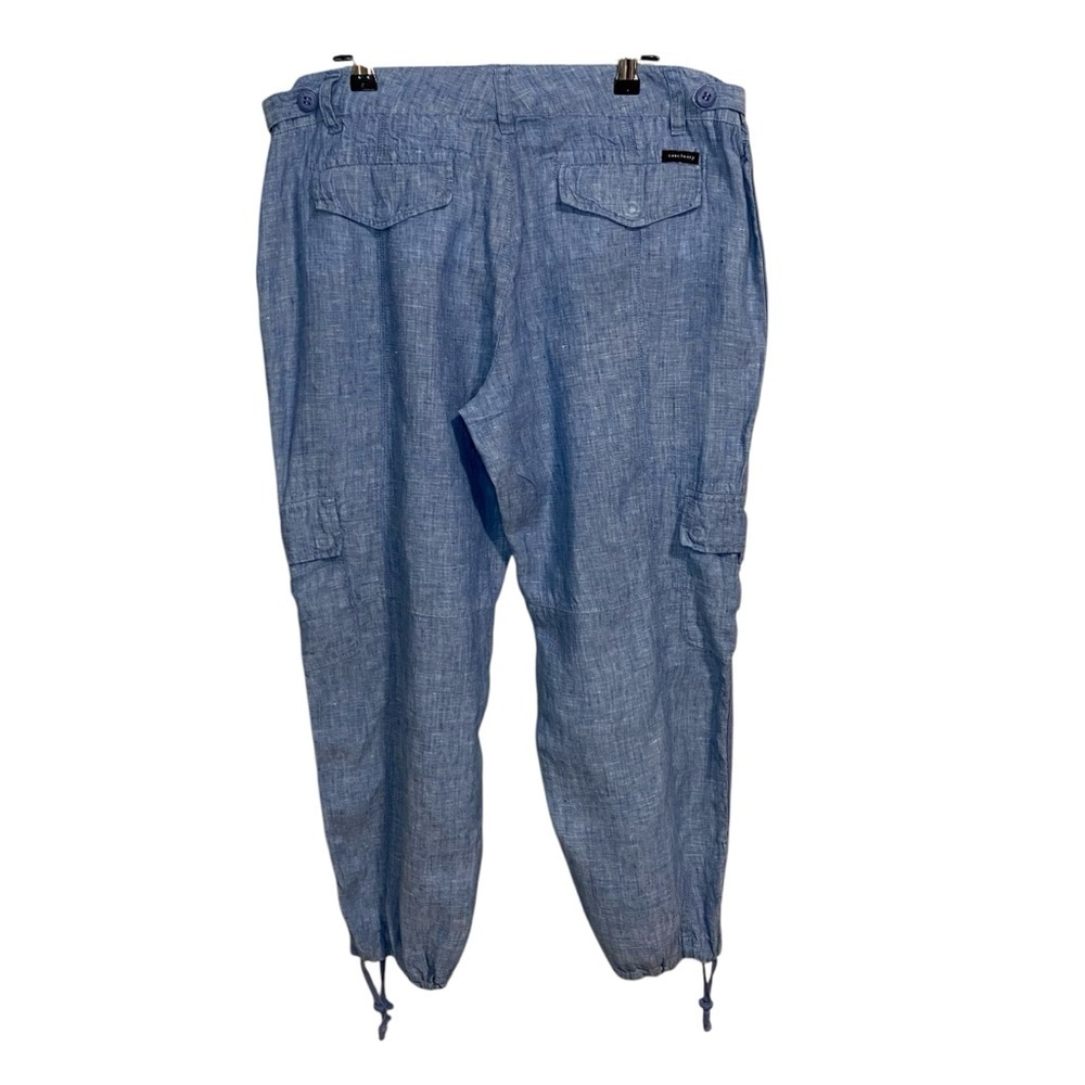 Anthrapologie - Sanctuary - Denim Blue Linen Cargo Crop Pant - 32 China - Picture 4 of 10